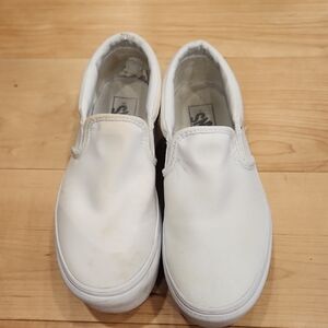 Vans Platform White Slip-On Shoes